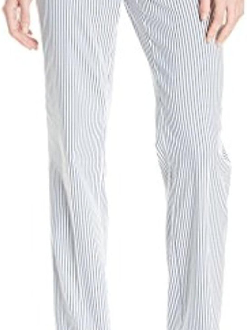 Nine West Navy and White Striped Trousers